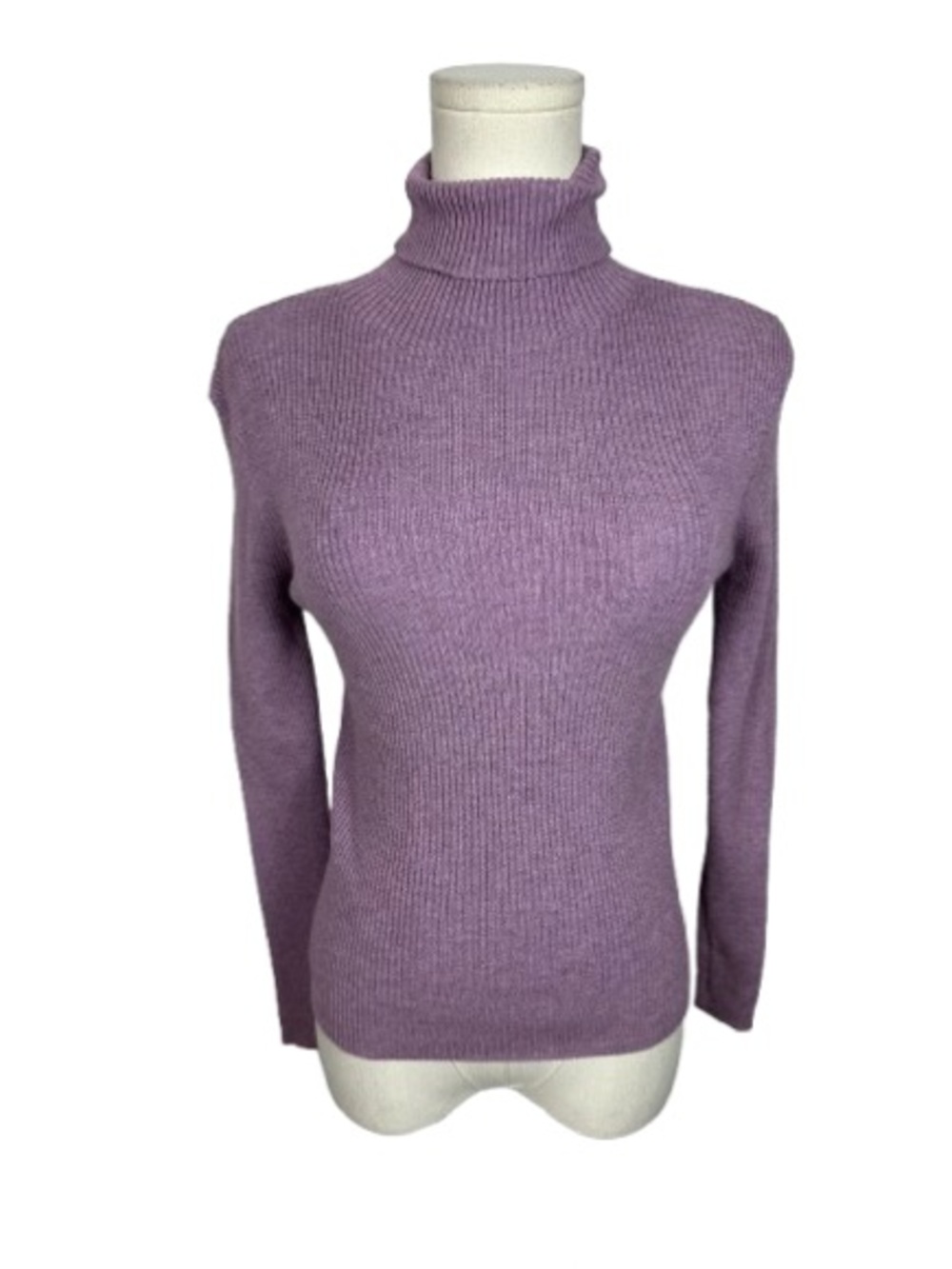 Lavender Ribbed Turtleneck Sweater Size S